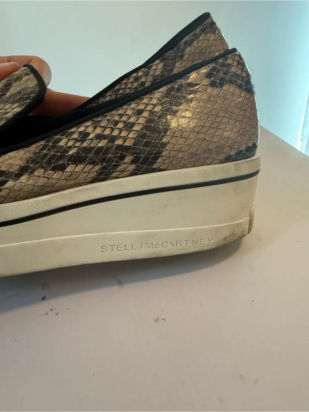 Stella McCartney Faux Python Slip On Platform Sneaker Size 37 #Lux-SH-2